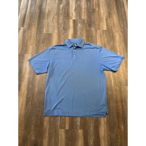 FootJoy Other - FootJoy Short Sleeve Performance Golf Polo Shirt Men's Large Blue Solid